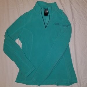 North Face teal women's fleece jacket